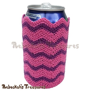 #6 - Chevron Soda Can Cozy | 12 BEST FREE Crochet Patterns of ALL TIME - 2016 Edition by @beckastreasures from 2016