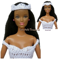 Free Crochet Double-V Crown for Fashion Dolls