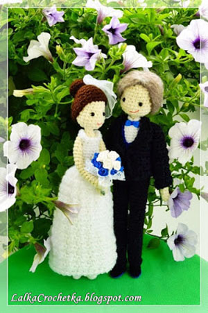 Wedding Dolls ~ Lalki Slubne | Featured on @beckastreasures Saturday Link Party 58 with Lalka Crochetka!
