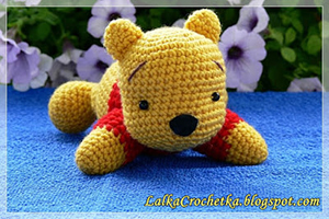 Winnie The Pooh Bear ~ Kubuś Puchatek Przytulanka | Featured at Saturday Link Party #62 via @beckastreasures with #lalkacrochetka | Join the latest parties here: https://goo.gl/uUHihU #crochet