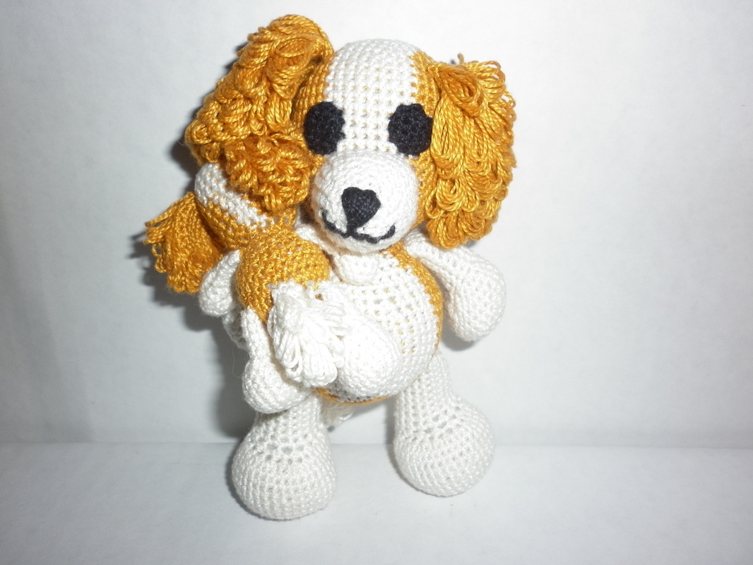2In1 Amigurumi Crochet Dog Pattern PDF Cavalier King Puppies Sitting & Standing Puppy Dog Crochet Amigurumi Patterns.