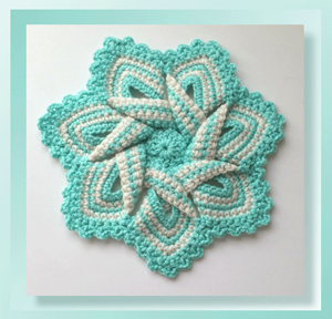 Pattern Review - Flower Hotpad by Cylinda of Crochet Memories | Featured on @beckastreasures Saturday Link Party with @crochetmemories!