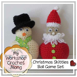 Christmas Skittles Ball Game Set CAL by Joanita of Creative Crochet Workshop - Featured on @beckastreasures Saturday Link Party!