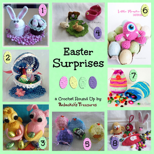Easter Surprises Crochet Pattern Round Up via @beckastreasures