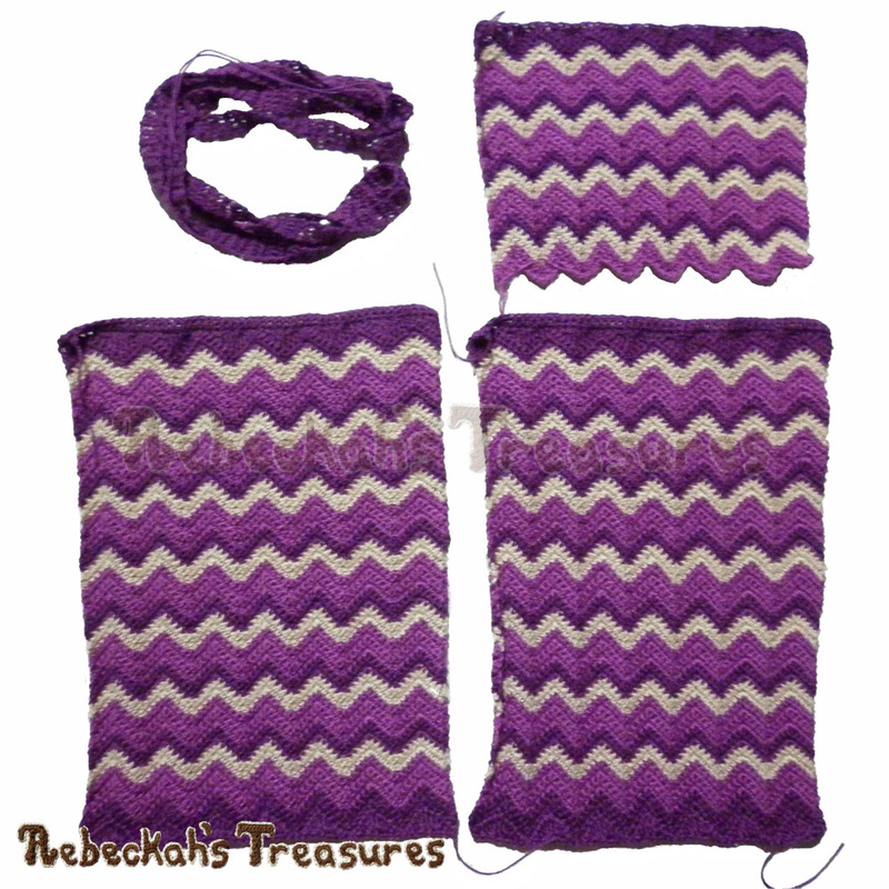WIP Pic 1 - Chevron Shoulder Bag | FREE crochet pattern via @beckastreasures | Looking for a stylish bag for when you’re on the go? This awesome bag is just the right size for carrying a passport, cell phone and other small necessities! #bag #crochet #chevron