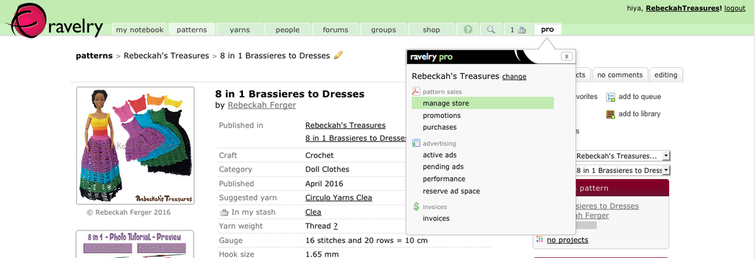 Manage Ravelry Store in Pro