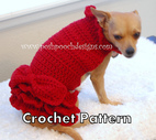 Posh Pooch Designs - Red Ruffle Dog Sweater Dress