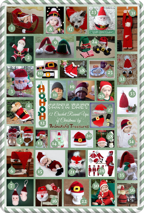 Santa Baby - 12 Crochet Round Ups of Christmas via @beckastreasures