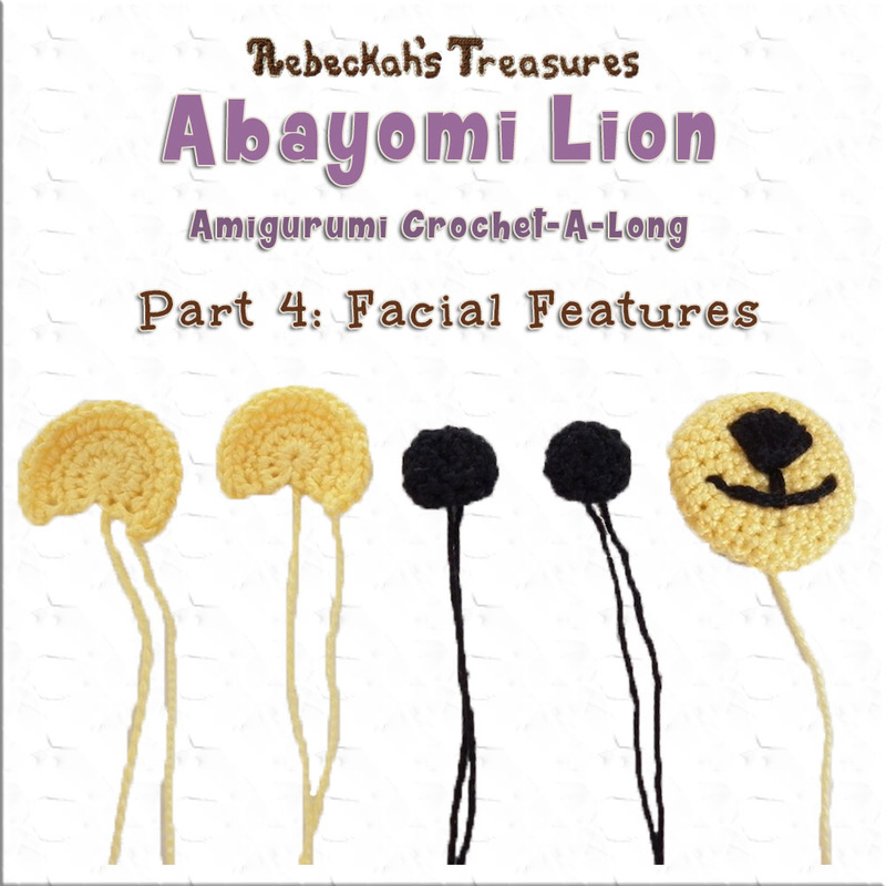 Amigurumi Abayomi Lion Cal - Part 4 via @beckastreasures / Now, let's crochet Abayomi's facial features!