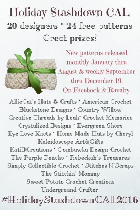 #HolidayStashdownCAL2016 with @beckastreasures @UCrafter @crochetmemories @CrochetAmerican @OombawkaDesign @SCCelinaLane @countrywillow12  @WhichCraft3 @Sherrys2boyz @stitchin_mommy and more! | Get a jump start on your holiday crafting today!