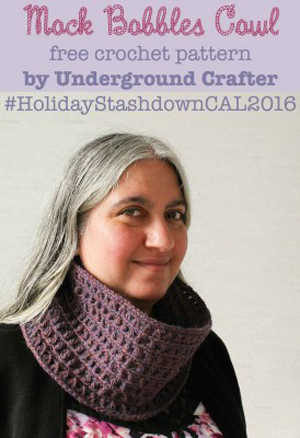 Mock Bobbles Cowl by Marie of Underground Crafter | Featured on @beckastreasures Saturday Link Party with @UCrafter and @2CrochetHooks!
