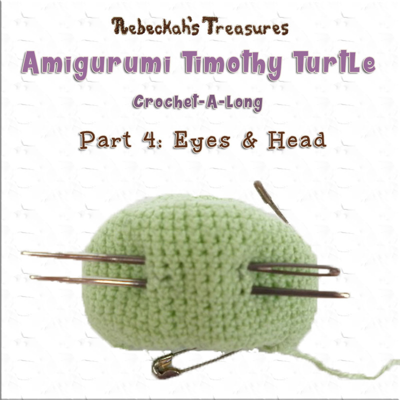 Timothy Turtle #CAL Part 4: Eyes & Head via @beckastreasures / Join in the fun as we crochet this adorable amigurumi turtle!