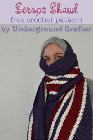 Serape Shawl by Marie of Underground Crafter | Featured on @beckastreasures Saturday Link Party!