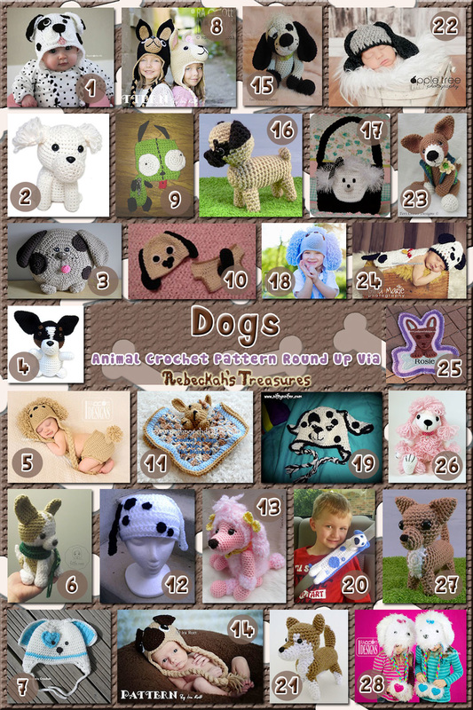 Dogs Part 3 | Animal Crochet Pattern Round Up for Companion Dogs via @beckastreasures