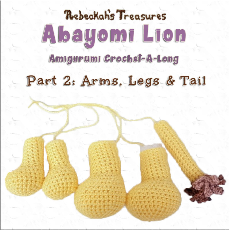 Amigurumi Abayomi Lion Cal - Part 2 via @beckastreasures / It's time to crochet Abayomi's arms, legs and tail. So grab your hooks and yarn, and let the crocheting fun begin! 