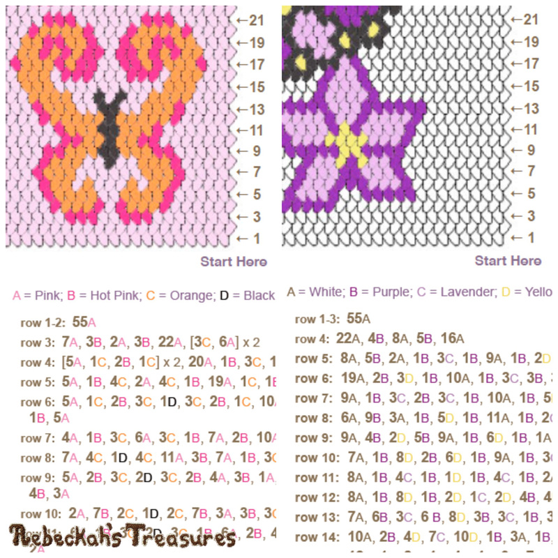 Butterfly bags - pattern previews via @beckastreasures
