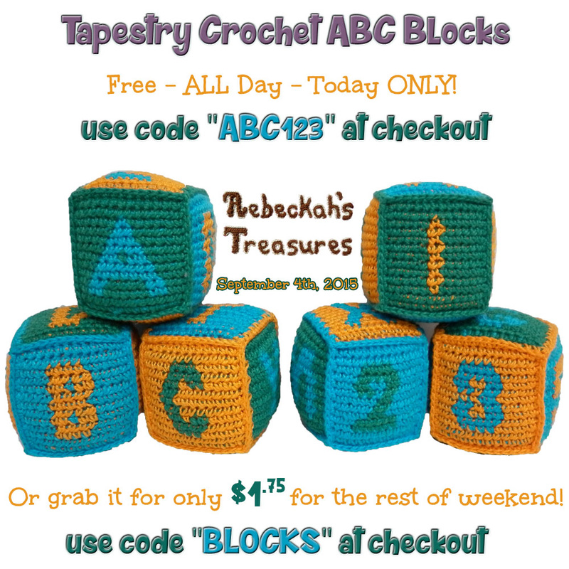 Special deal on the ABC blocks you won't want to miss! Valid on September 4th-6th, 2015 only via @beckastreasures