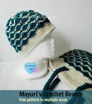 Mayuri's Crochet Beanie by Erangi of Crochet for you | Featured on @beckastreasures Saturday Link Party with @erangi_udeshika!