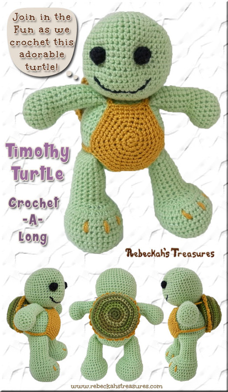 Timothy Turtle Crochet-A-Long via @beckastreasures / Join in the fun as we crochet this adorable amigurumi turtle!