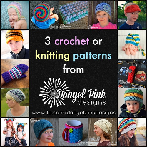 WIN 3 #crochet or #knitting patterns from Danyel Pink Designs (@danyelpink) via @beckastreasures 5000 FB Fan Appreciation Giveaway! Ends at Midnight on 06/17/15