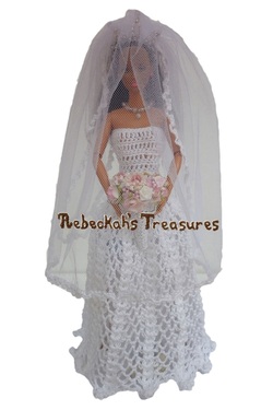 Isabel's Barbie Wedding ~ Barbie Bride with Veil in Front