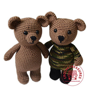 Camouflage Teddy Bears | Featured at Tuesday Treasures #21 via @beckastreasures with @anabelletracy | #crochet