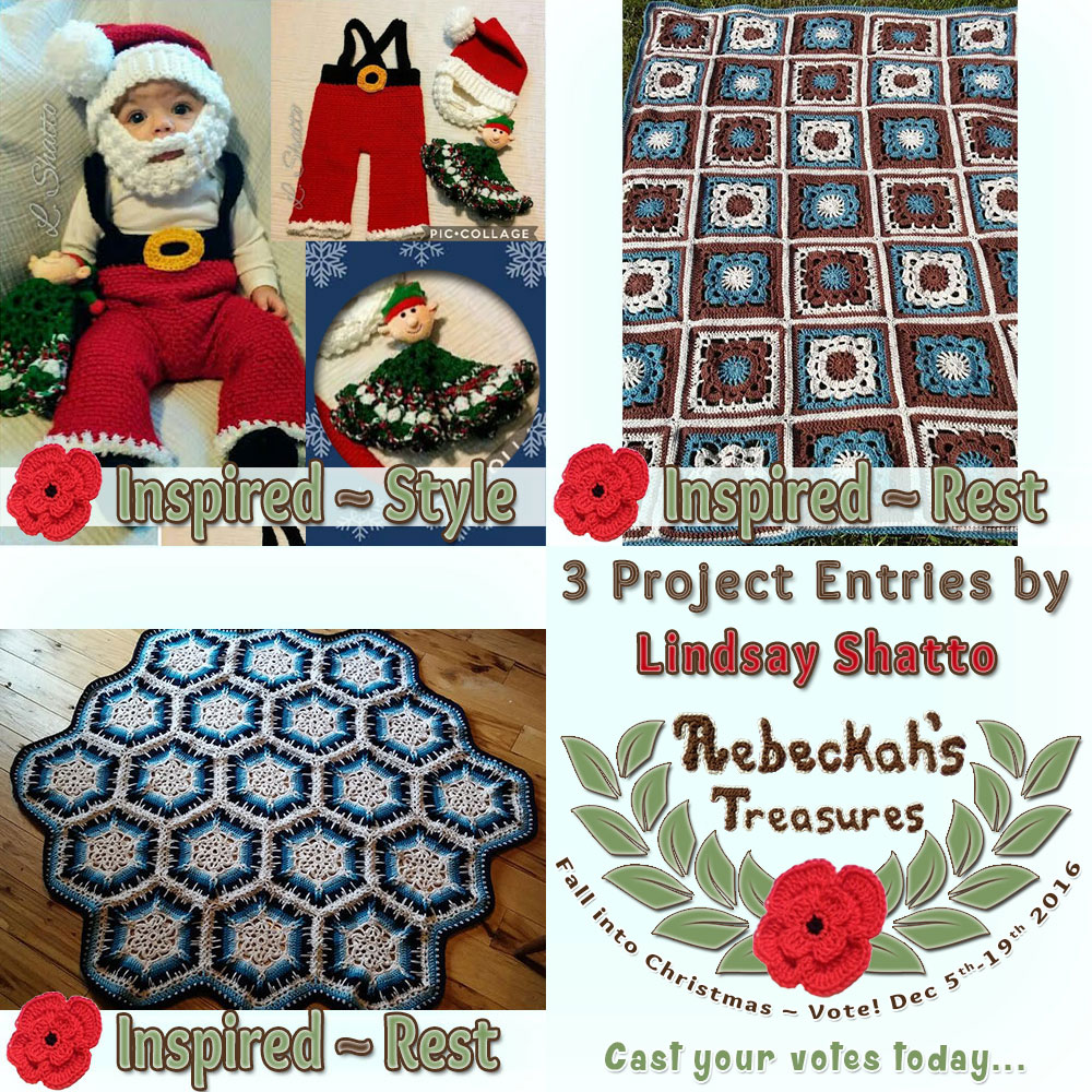 Meet Lindsay Shatto! |Fall into Christmas 2016 - Contestants with names L-N via @beckastreasures! | Get to know more about her entries, if they have patterns and where they can be found. | Vote for your favourites from Dec. 5th-19, 2016! | #fallintochristmas2016 #crochetcontest #meetthecontestants