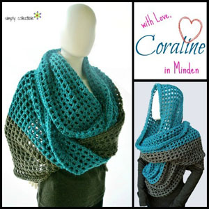 Coraline in Minden Cowl Wrap | Featured on @beckastreasures Saturday Link Party 57 with @SCCelinaLane!