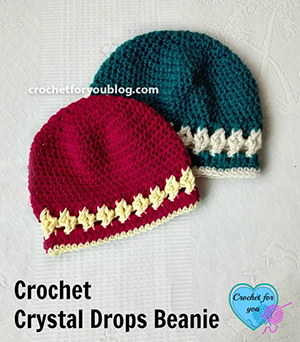 Crystal Drops Beanie | Featured at Saturday Link Party #63 via @beckastreasures with @erangi_udeshika & | Join the latest parties here: https://goo.gl/uUHihU #crochet