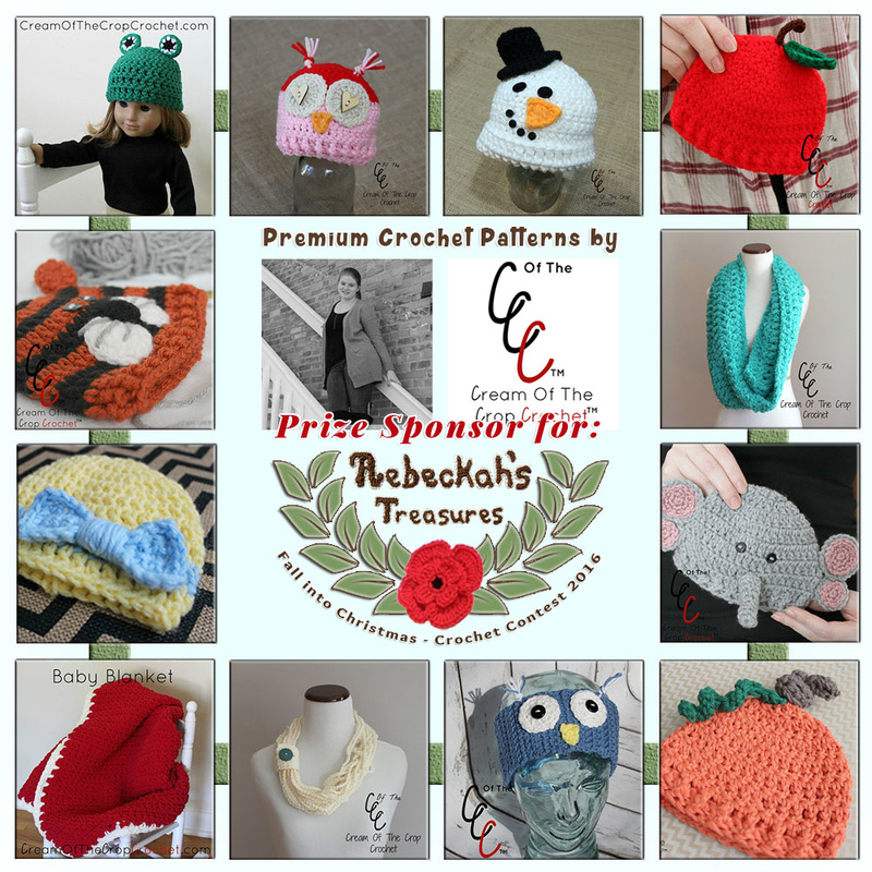 Premium Crochet Patterns by @COTCCrochet to BUY or #WIN! | Featured at Cream of the Crop Crochet - Sponsor Spotlight Round Up via @beckastreasures | #fallintochristmas2016 #crochetcontest #spotlight #crochet #roundup