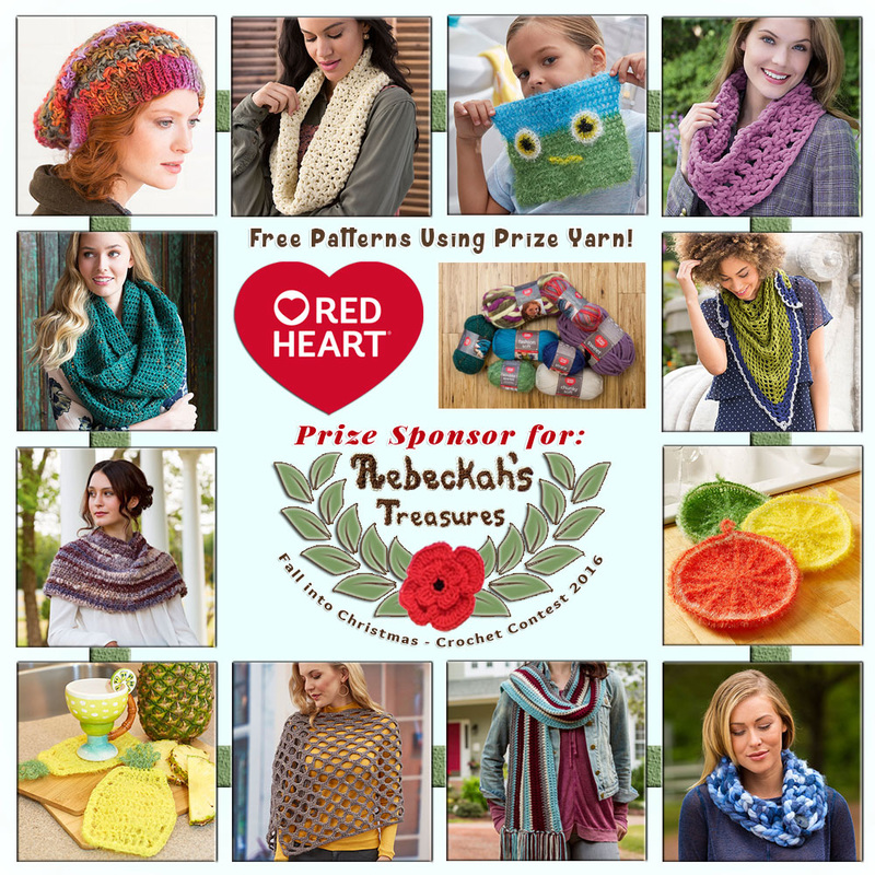 #Free Crochet Patterns by @redheartyarns to enjoy now! | Featured at Red Heart - Sponsor Spotlight Round Up via @beckastreasures | #fallintochristmas2016 #crochetcontest #spotlight #crochet #roundup