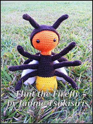 Flint the Firefly - Crochet Pattern by #NeensCrochetCorner | Featured at Neen's Crochet Corner - Sponsor Spotlight Round Up via @beckastreasures | #fallintochristmas2016 #crochetcontest #spotlight #crochet #roundup