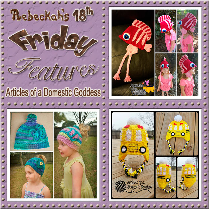 Meet Donna Knox from Articles Of A Domestic Goddess! | Friday Feature #18 via @beckastreasures with  @ArtofaDG | See 3 #crochet pattern features we all love and get to know her more! | See the latest designer features here: https://goo.gl/UIvoYx OR SIGN UP to get featured at Rebeckah's Treasures here: https://goo.gl/xjDP52