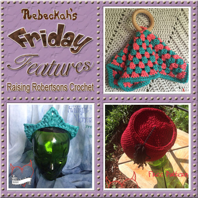 Amanda Robertson - Raising Robertsons Crochet | Friday Feature #1 via @beckastreasures with @keep_on_farting | Come see 3 pattern features + get to know a little about her! #crochet #designer