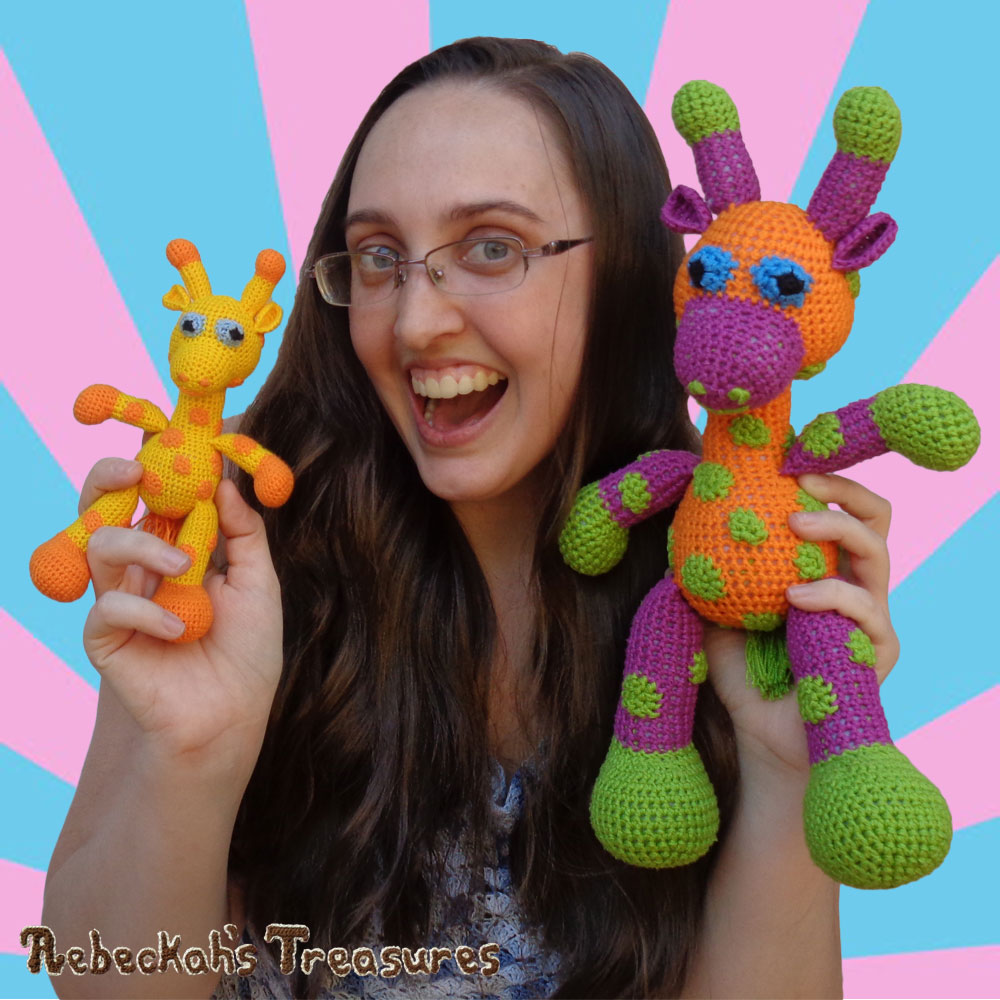 ME having so much fun with Otis & April Giraffe! | #Otis #Giraffe - #Amigurumi Crochet-A-Long by @beckastreasures | #OtisGiraffeCAL Part 6: HEAD & FINISHING TOUCHES - Watch the #Video #Tutorial AND #Download the crochet pattern for this part of the #CAL in #English #Dansk #Nederlands #Deutsche #עִברִית #Español & #Svenska! | #crochet #pattern #April #YouTube