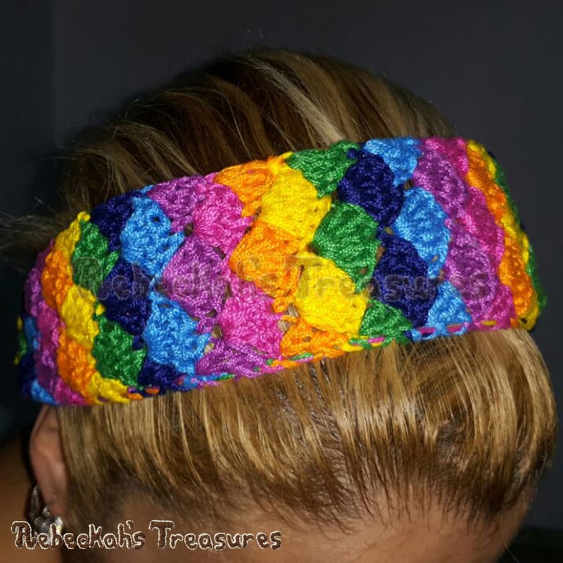 A Rainbow Adjustable Shells Headband by @beckastreasures | ONE Happy Recipient! 