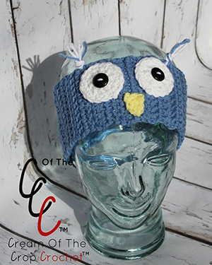 Owl Ear Warmers (Teen/Adult) - Crochet Pattern by @COTCCrochet | Featured at Cream of the Crop Crochet - Sponsor Spotlight Round Up via @beckastreasures | #fallintochristmas2016 #crochetcontest #spotlight #crochet #roundup