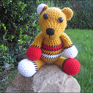 Benny the Patchwork Bear | Featured at Tuesday Treasures #18 via @beckastreasures with @melissaspattrns | #crochet