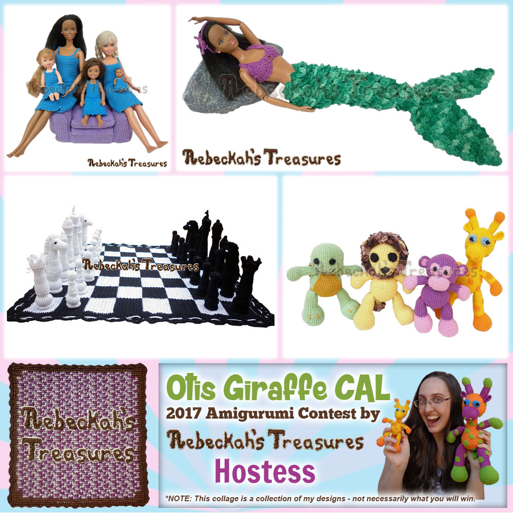 Rebeckah's Treasures | Hostess + Prize Sponsor in the #OtisGiraffeCAL #Contest by @beckastreasures | #CAL in #English #Dansk #Nederlands #Deutsche #עִברִית #Español & #Svenska | Crochet your giraffe today and enter the contest for a chance to win prizes from 13 businesses! | Submissions through to the end of the day EST on May 31st, 2017 | #otis #giraffe #amigurumi #crochet #pattern #contest #April #May #June #YouTube