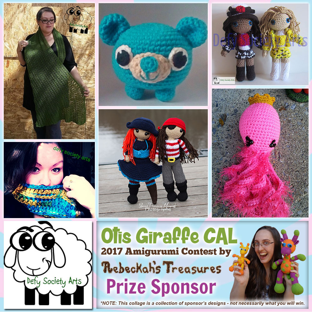 Defy Society Arts | Prize Sponsor in the #OtisGiraffeCAL Contest by @beckastreasures with @DefySocietyArts | #CAL in #English #Dansk #Nederlands #Deutsche #עִברִית #Español & #Svenska | Crochet your giraffe today and enter the contest for a chance to win prizes from 13 businesses! | Submissions through to the end of the day EST on May 31st, 2017 | #otis #giraffe #amigurumi #crochet #pattern #contest #April #May #June #YouTube