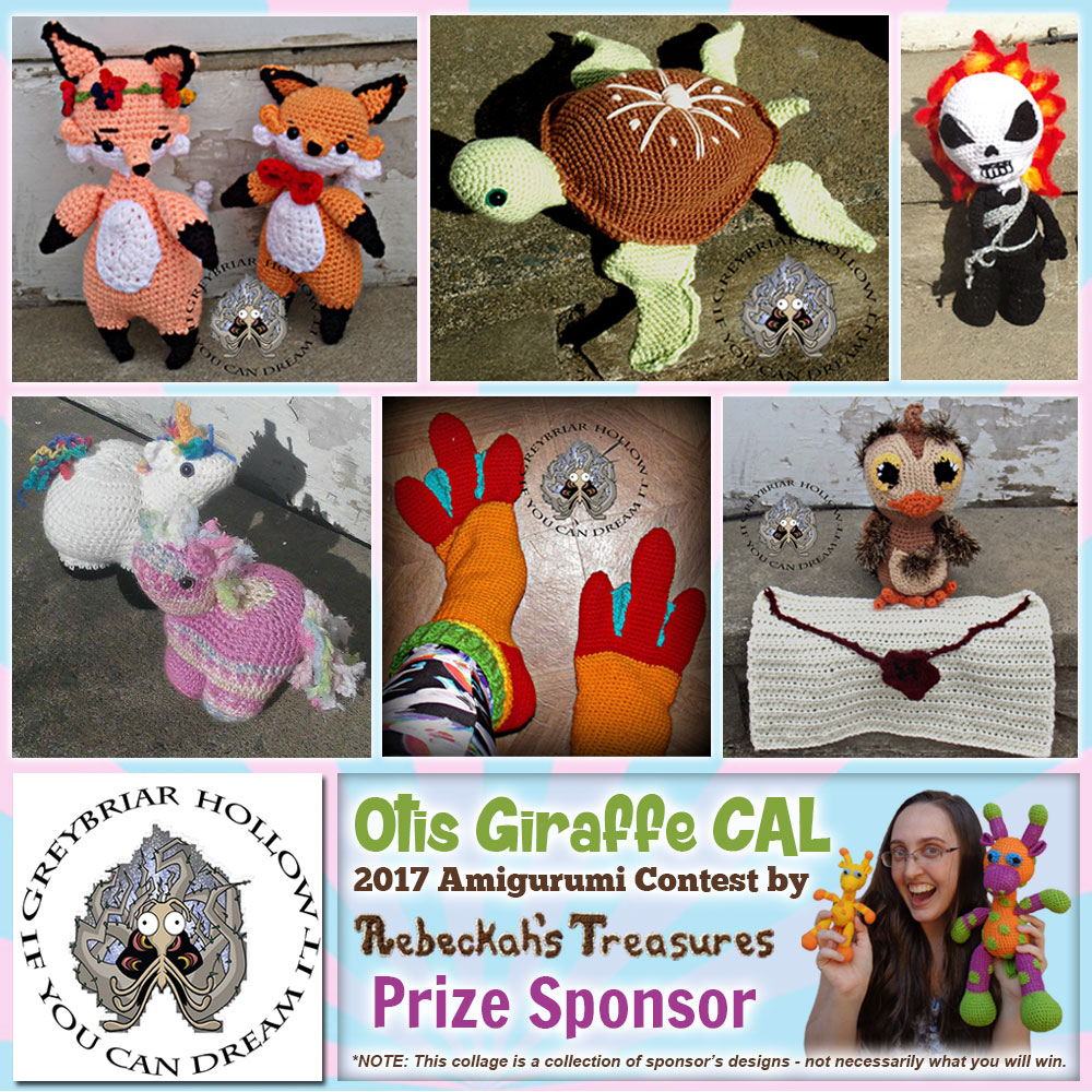Greybriar Hollow | Prize Sponsor in the #OtisGiraffeCAL #Contest by @beckastreasures with @GreybriarHollow | #CAL in #English #Dansk #Nederlands #Deutsche #עִברִית #Español & #Svenska | Crochet your giraffe today and enter the contest for a chance to win prizes from 13 businesses! | Submissions through to the end of the day EST on May 31st, 2017 | #otis #giraffe #amigurumi #crochet #pattern #contest #April #May #June #YouTube
