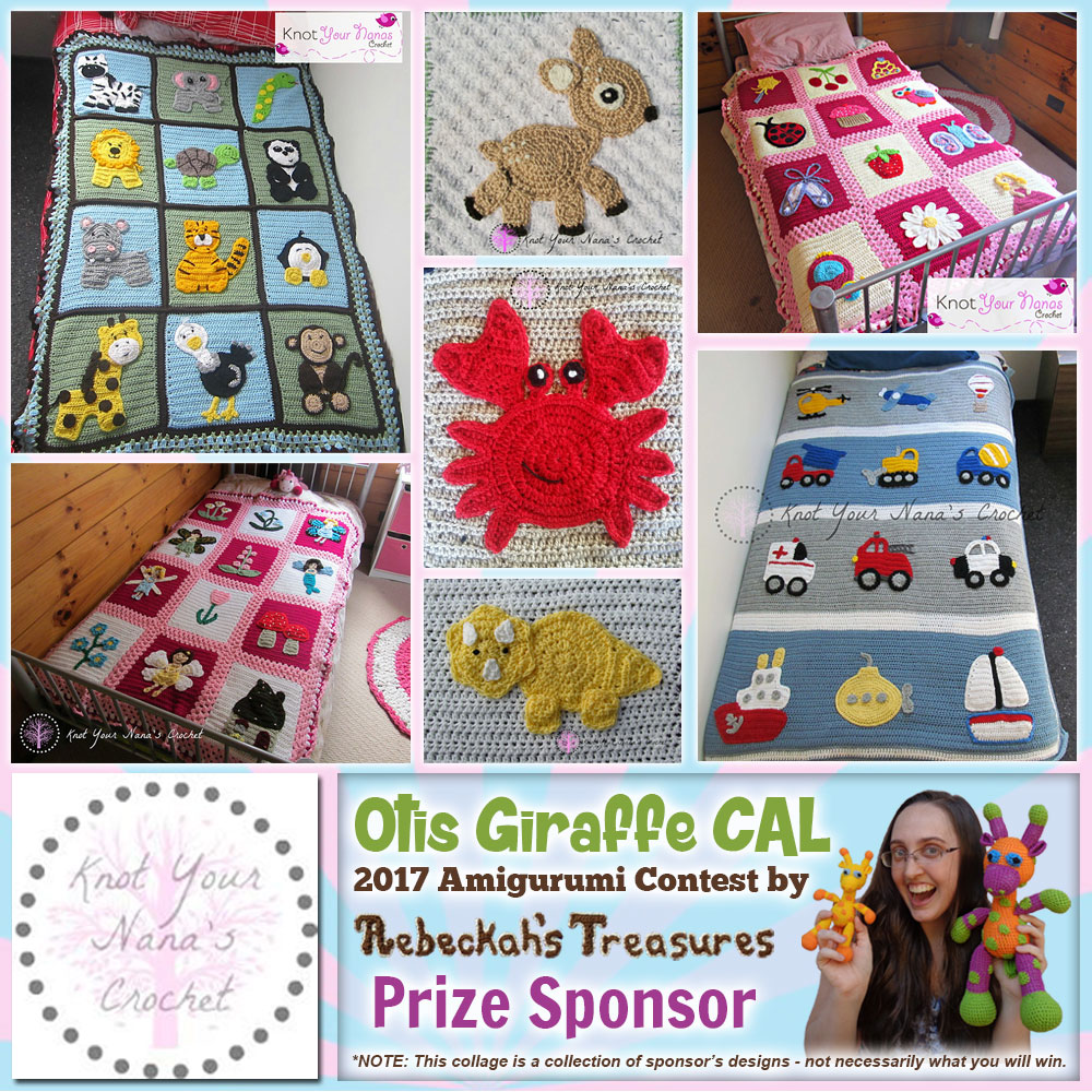 Knot Your Nana's Crochet | Prize Sponsor in the #OtisGiraffeCAL #Contest by @beckastreasures with @KYNC2010 | #CAL in #English #Dansk #Nederlands #Deutsche #עִברִית #Español & #Svenska | Crochet your giraffe today and enter the contest for a chance to win prizes from 13 businesses! | Submissions through to the end of the day EST on May 31st, 2017 | #otis #giraffe #amigurumi #crochet #pattern #contest #April #May #June #YouTube