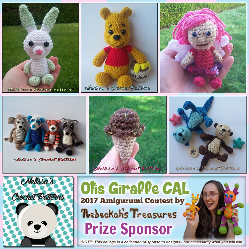 Melissa's Crochet Patterns | Prize Sponsor in the #OtisGiraffeCAL #Contest by @beckastreasures with @melissaspattrns | #CAL in #English #Dansk #Nederlands #Deutsche #עִברִית #Español & #Svenska | Crochet your giraffe today and enter the contest for a chance to win prizes from 13 businesses! | Submissions through to the end of the day EST on May 31st, 2017 | #otis #giraffe #amigurumi #crochet #pattern #contest #April #May #June #YouTube
