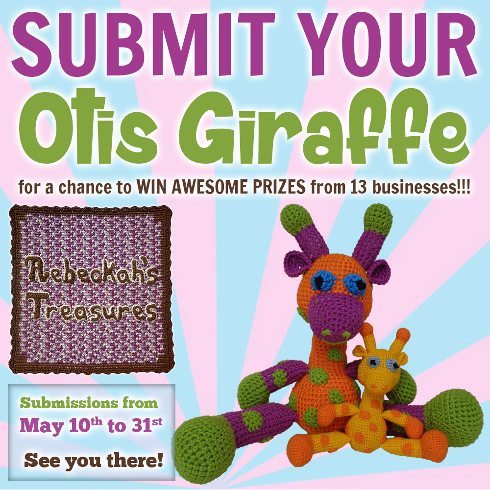 SUBMIT your #Otis #Giraffe to the #OtisGiraffeCAL #Contest by @beckastreasures | #CAL in #English #Dansk #Nederlands #Deutsche #עִברִית #Español & #Svenska | Crochet your giraffe today and enter the contest for a chance to win prizes from 13 businesses! | Submissions through to the end of the day EST on May 31st, 2017 | #amigurumi #crochet #pattern #contest #April #May #June #YouTube