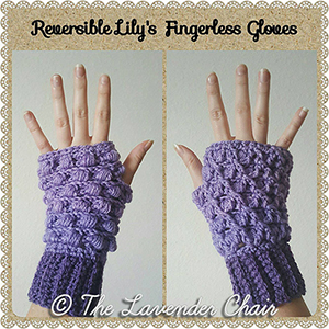 Reversible Lily's Fingerless Gloves | Featured at Tuesday Treasures #20 via @beckastreasures with @LavenderChair | #crochet