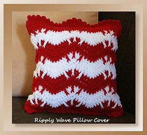 Ripply Wave Pillow Cover - Free Crochet Pattern by @crochetmemories Featured at Crochet Memories - Sponsor Spotlight Round Up via @beckastreasures | #fallintochristmas2016 #crochetcontest #spotlight #crochet #roundup