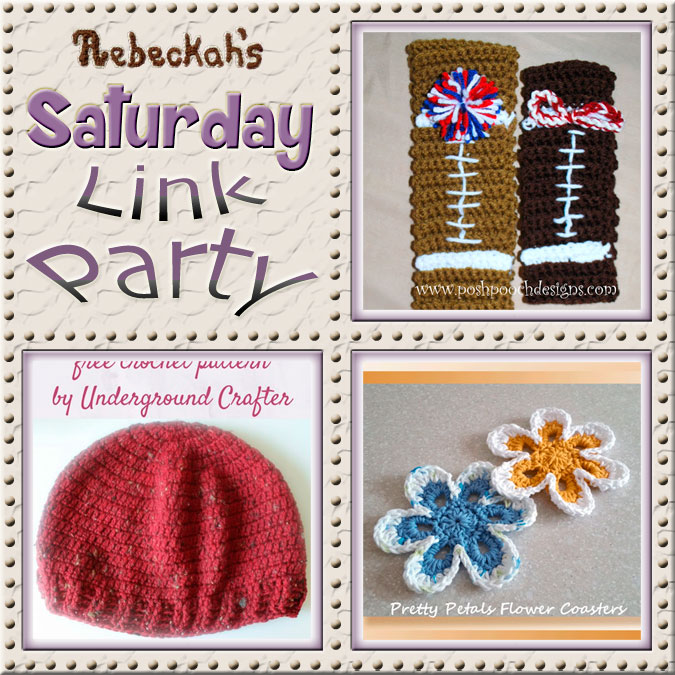 Increase your reach, make new friends and have some fun with Rebeckah's 59th Saturday Link Party via @beckastreasures | Featuring @PoshPoochDesign @UCrafter & @crochetmemories | Join the party any day from Saturday to Friday! Ends September 2nd, 2016.