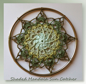 Shaded Mandala Sun Catcher - Free Crochet Pattern by @crochetmemories Featured at Crochet Memories - Sponsor Spotlight Round Up via @beckastreasures | #fallintochristmas2016 #crochetcontest #spotlight #crochet #roundup
