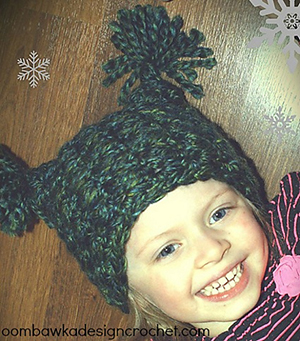 Let It Snow Simple Quick Winter Hat - Crochet Pattern by @OombawkaDesign | Featured at Oombawka Design - Sponsor Spotlight Round Up via @beckastreasures | #fallintochristmas2016 #crochetcontest #spotlight #crochet #roundup