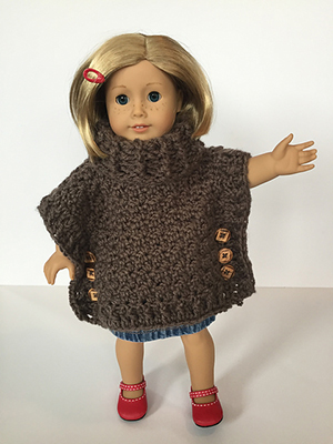 Sophia Doll Poncho - Crochet Pattern by @LtMonkeyShop | Featured at Little Monkeys Design - Sponsor Spotlight Round Up via @beckastreasures | #fallintochristmas2016 #crochetcontest #spotlight #crochet #roundup